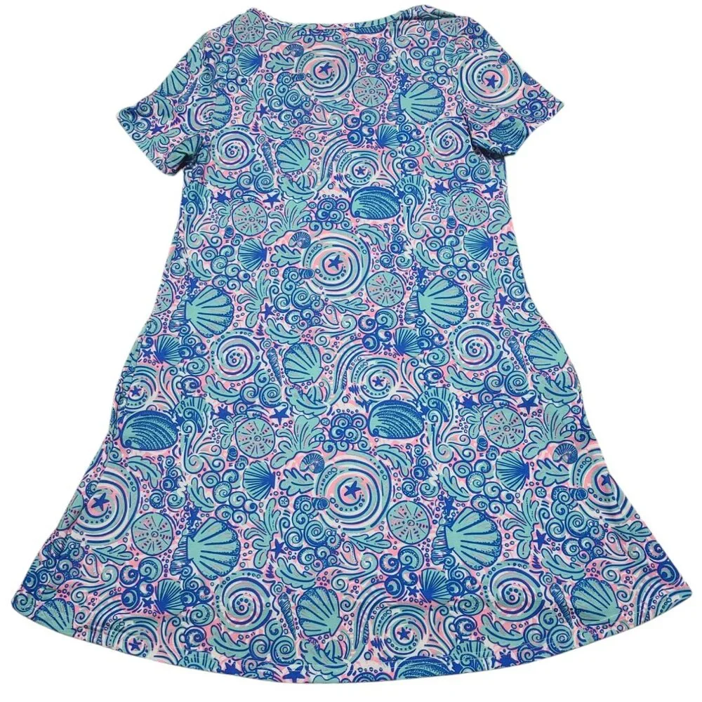 Simply Southern Pink and Blue SWIRLY Top Seashells Beach Small - Picture 3 of 16